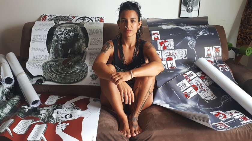 Artista ganha prêmio com lambe-lambes&nbsp;feministas