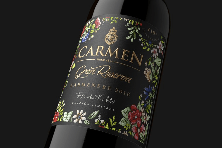 Frida Kahlo é homenageada em rótulo da vinícola&nbsp;Carmen
